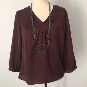 Talbots petite vneck top.